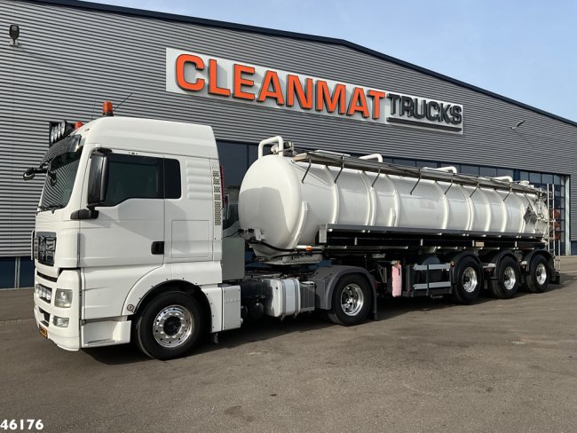 MAN  TGX 18.400 ADR trekker + Burg met Bekker LaGram Vacuüm ADR opbouw 30m³ (1)