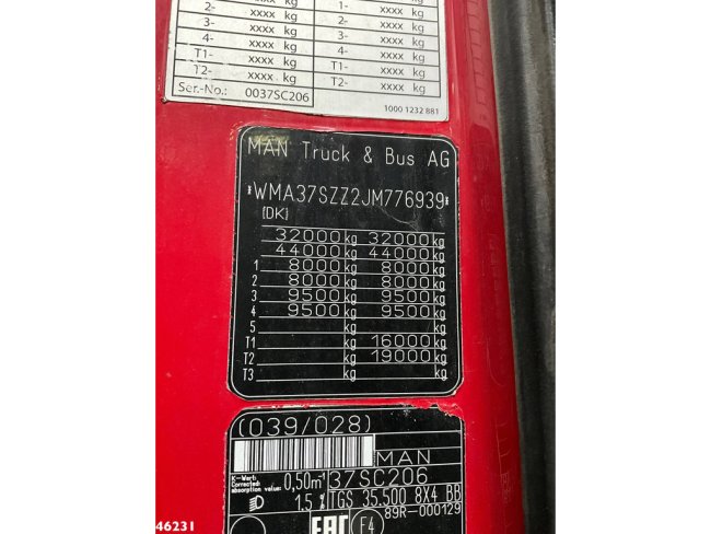 MAN  TGS 35.500 8x4 Full Steel Meiller 16m³ Kipper (20)