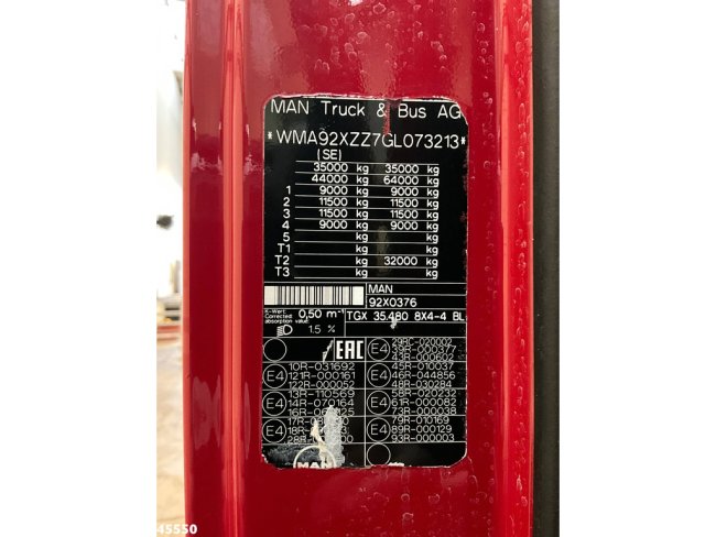 MAN  TGX 35.480 8x4 Euro 6 Hiab 28 Tonmeter laadkraan (27)