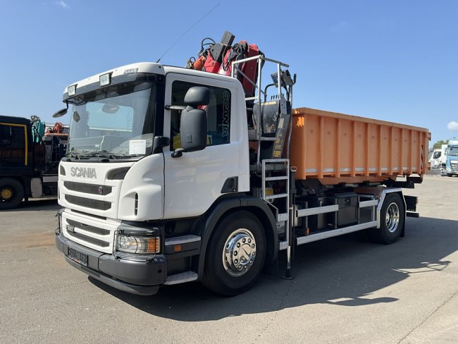 Scania  P 320 HMF 12 Tonmeter Z-kraan + Kipper 11m³ (2)