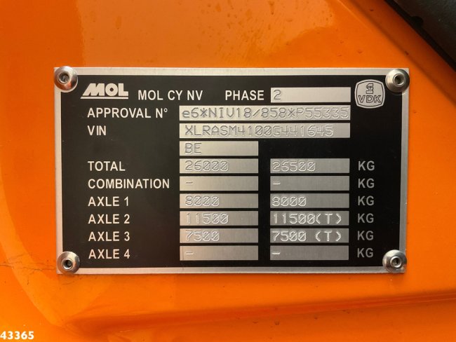 DAF  FAN CF 340 VDK 22m³ AE Weighing system (22)