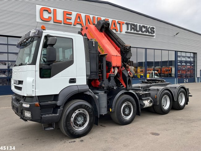 Iveco  Stralis AD410T44 8x4 Palfinger 44 Tonmeter laadkraan + Fly-Jib Just 222.398 km! (3)