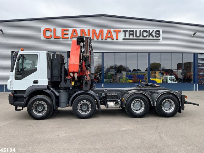 Iveco  Stralis AD410T44 8x4 Palfinger 44 Tonmeter laadkraan + Fly-Jib Just 222.398 km! (4)