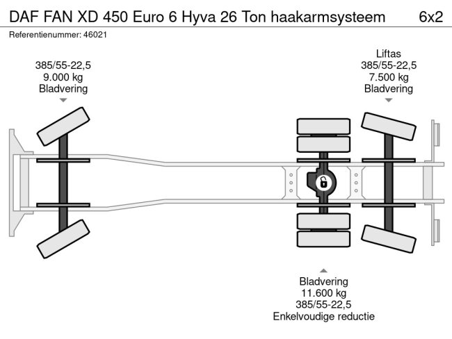 DAF  FAN XD 450 Euro 6 Hyva 26 Ton haakarmsysteem (22)
