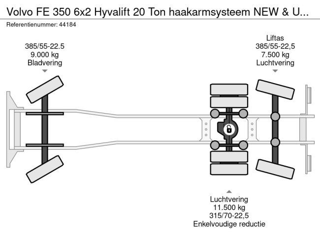 Volvo  FE 350 6x2 Hyvalift 20 Ton haakarmsysteem NEW & UNUSED! (18)
