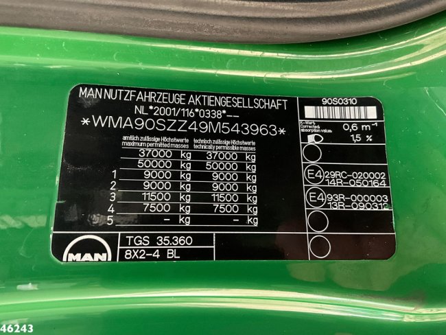 MAN  TGS 35.360 8x2 Palfinger 100 Tonmeter laadkraan + Fly-Jib (28)