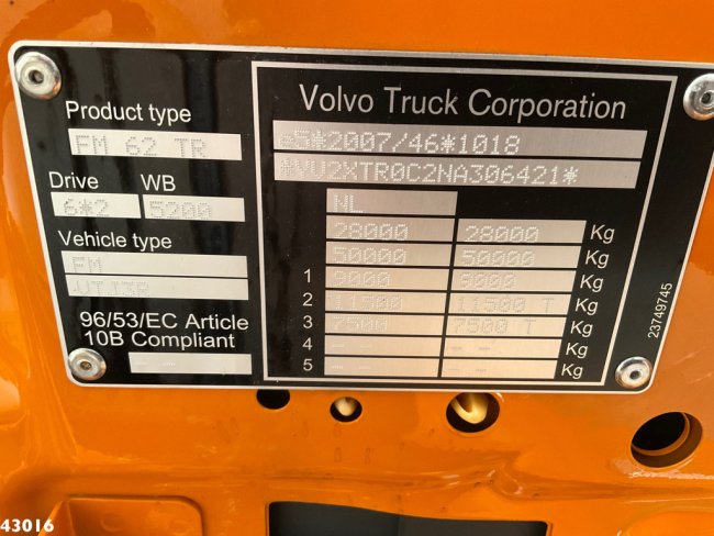 Volvo  FM 430 HMF 23 Tonmeter laadkraan Welvaarts laadkraan weegsysteem (22)