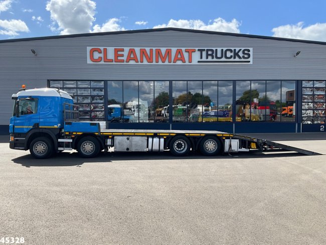 Scania  P 410 8x2 Euro 6 Retarder Autotransporter met hydraulische oprijrampen (2)