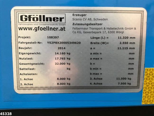 Scania  P 410 8x2 Euro 6 Retarder Autotransporter met hydraulische oprijrampen (24)