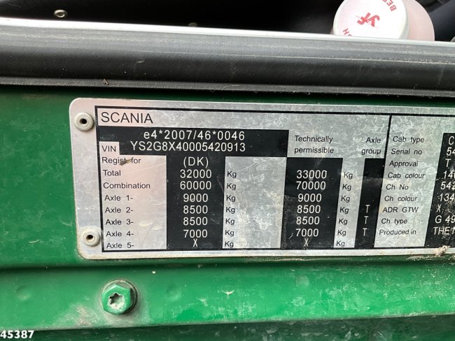 Scania  G 490 8x4 Euro 6 Hiab 24 Tonmeter laadkraan (19)