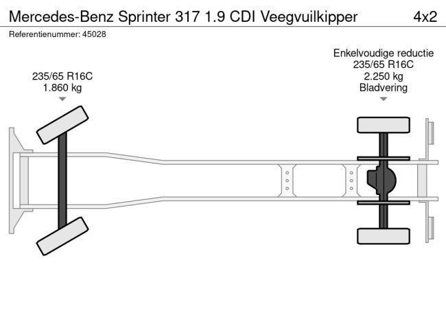 Mercedes-Benz  Sprinter 317 1.9 CDI Veegvuilkipper (19)