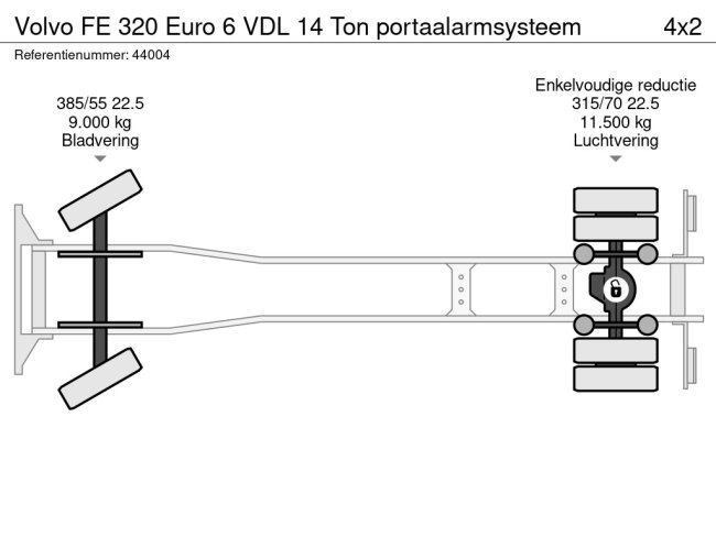 Volvo  FE 320 Euro 6 VDL 14 Ton portaalarmsysteem (16)