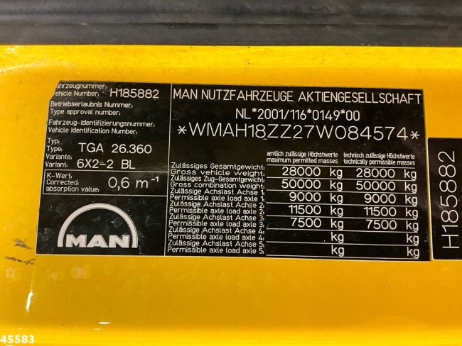 MAN  TGA 26.360 Hiab 16 Tonmeter laadkraan (19)