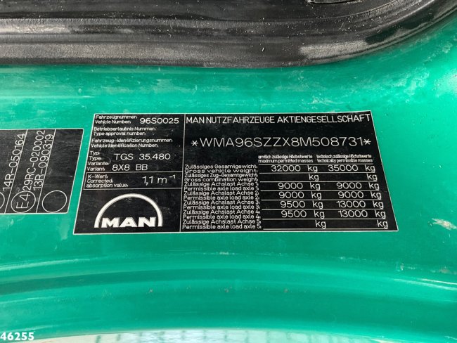 MAN  TGS 35.480 8x8 Manual Full Steel Meiller 14m³ Kipper (29)