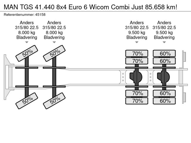 MAN  TGS 41.440 8x4 Euro 6 Wicom Combi Just 85.658 km! (37)