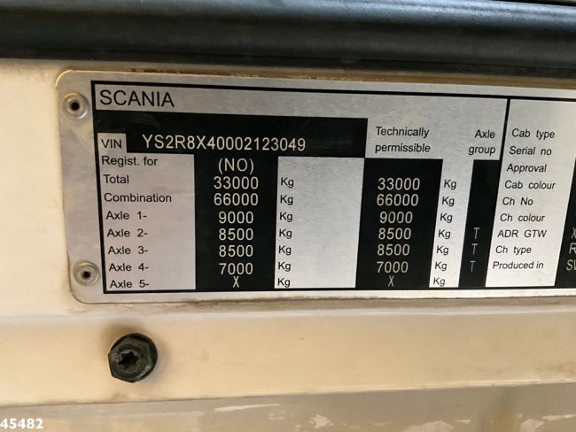 Scania  R 490 8x4 Euro 6 Retarder HMF 60 Tonmeter laadkraan + Fly-Jib (22)