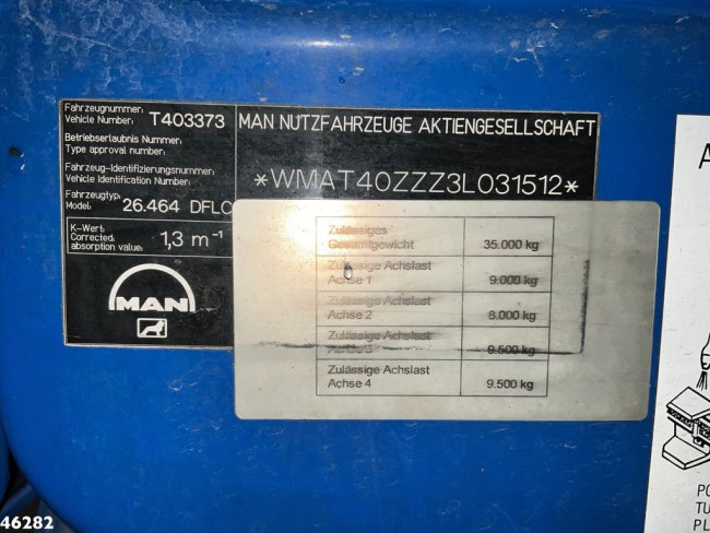 MAN  26.464 DFLC 8x4 Hiab 60 Tonmeter laadkraan + Fly-Jib! Just 336.074 km! (30)