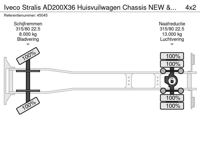 Iveco  Stralis AD200X36 Huisvuilwagen Chassis NEW & UNUSED! (18)