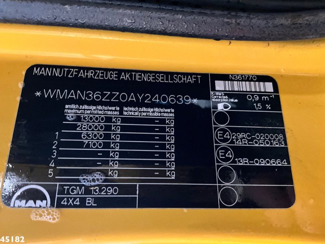 MAN  TGM 13.290 4x4 Hiab 9 Tonmeter laadkraan Just 222.472 km! (26)