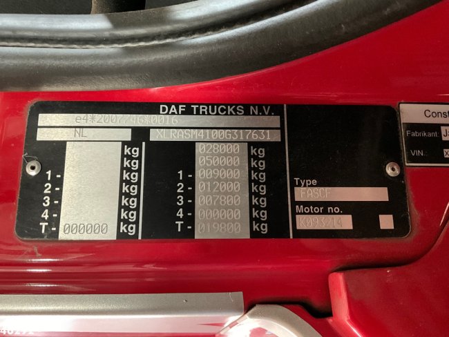 DAF  FAS CF 450 Euro 6 VDL 25 Ton kabelsysteem Just 249.238 km! (19)