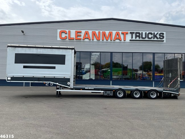 Muller  Mitteltal 3-assige dieplader met oprijrampen Machine / Heftruck transport (1)