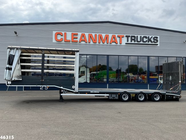 Muller  Mitteltal 3-assige dieplader met oprijrampen Machine / Heftruck transport (2)