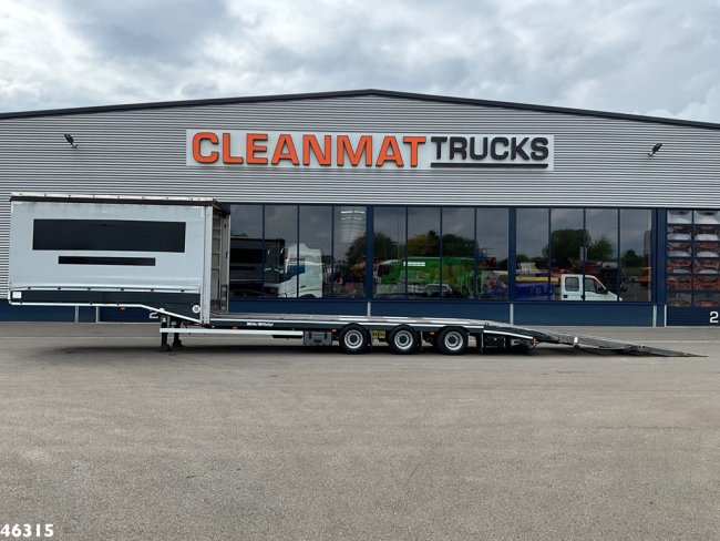 Muller  Mitteltal 3-assige dieplader met oprijrampen Machine / Heftruck transport (3)