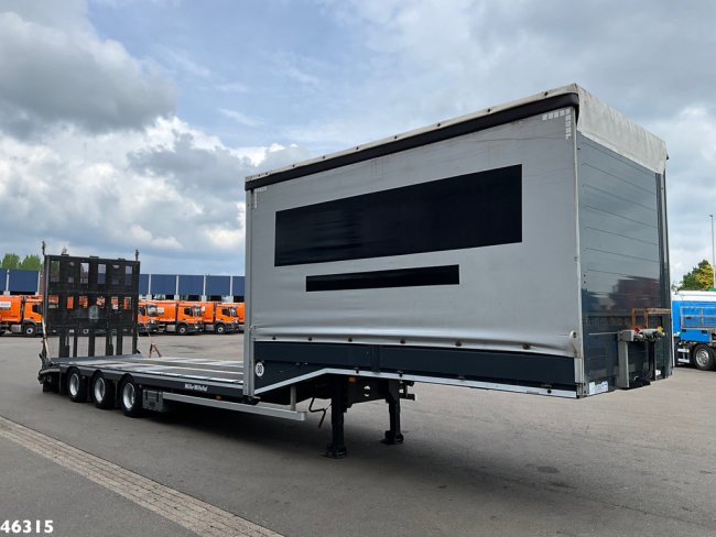 Muller  Mitteltal 3-assige dieplader met oprijrampen Machine / Heftruck transport (4)