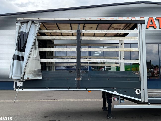 Muller  Mitteltal 3-assige dieplader met oprijrampen Machine / Heftruck transport (9)