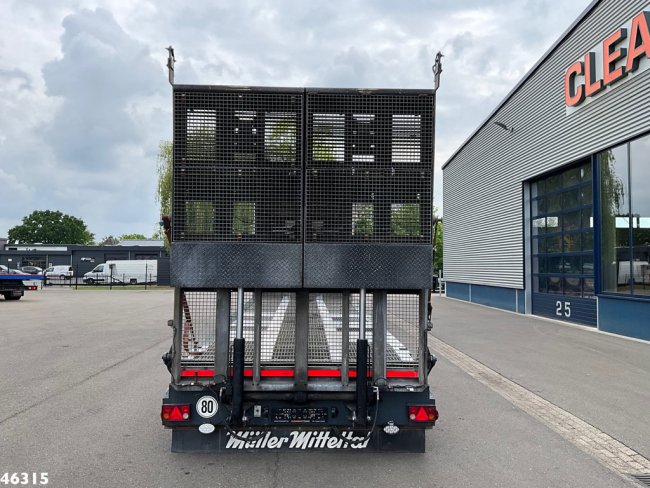 Muller  Mitteltal 3-assige dieplader met oprijrampen Machine / Heftruck transport (10)