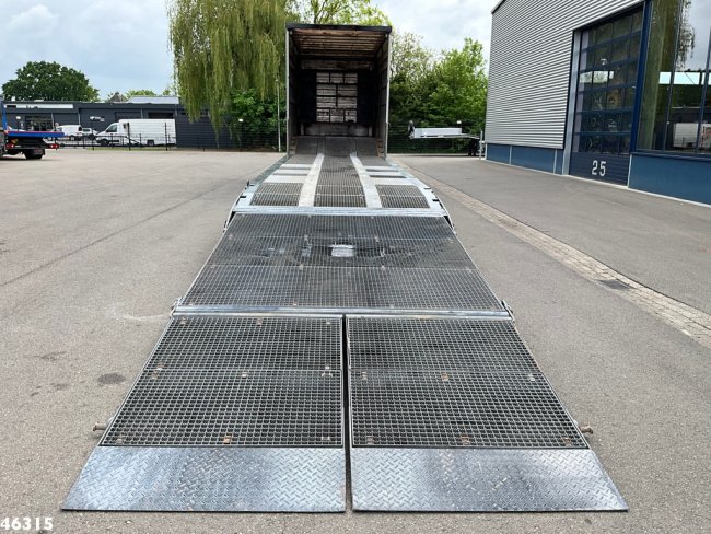 Muller  Mitteltal 3-assige dieplader met oprijrampen Machine / Heftruck transport (11)