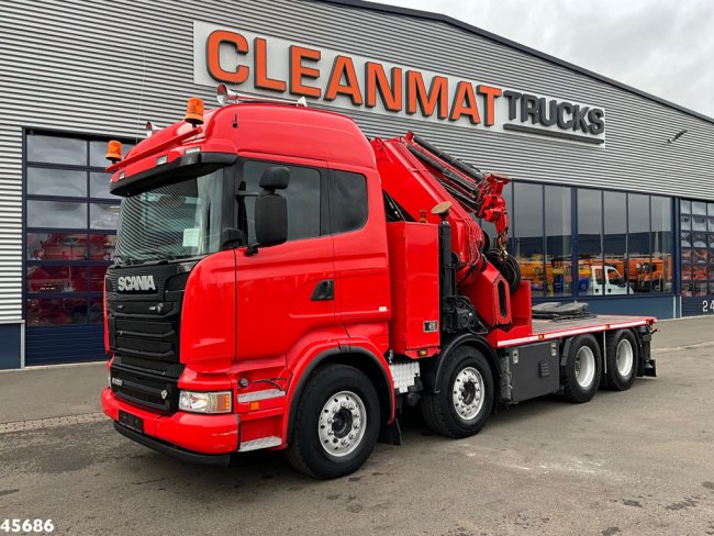 Scania  R620 V8 8x4 Hiab 105 Ton/meter laadkraan + Fly-Jib! (10)