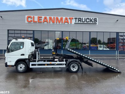 FUSO Canter Euro 6 Hyvalift 5 Ton haakarmsysteem + Flatbedcontainer Just 44.417 km!