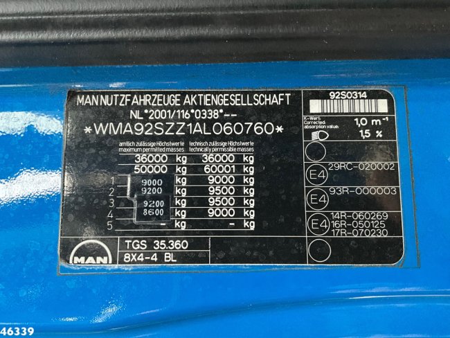 MAN  TGS 35.360 8x4 Palfinger 17 Tonmeter Z-kraan Just 203.968 km! (22)