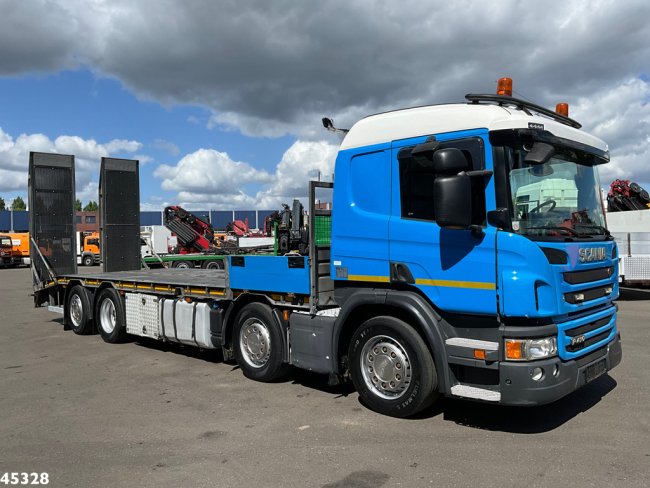 Scania  P 410 8x2 Euro 6 Retarder Autotransporter met hydraulische oprijrampen (3)
