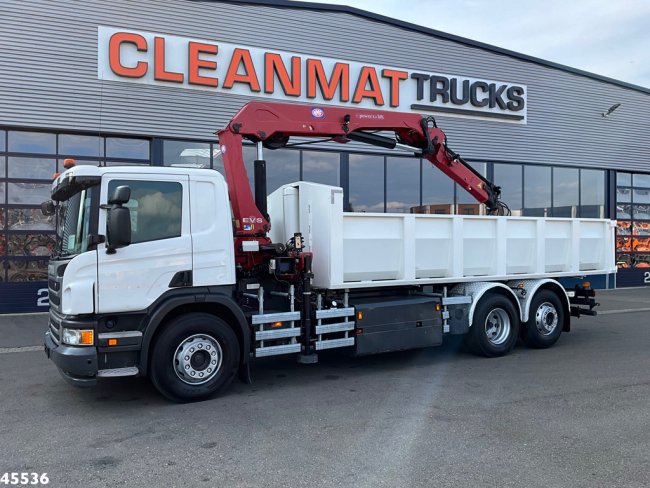 Scania  P 340 Euro 6 CNG HMF 25 Tonmeter laadkraan (1)