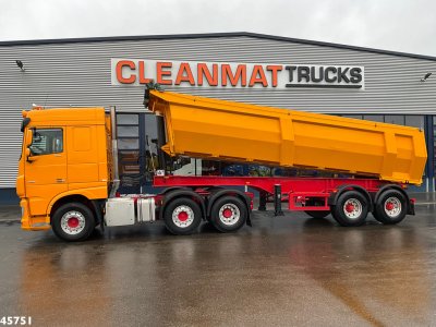 DAF FTG XF 530 6x2 Euro 6 ZF Intarder Kiphydrauliek + OVA 2-assige kipoplegger 32m³