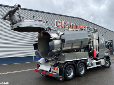 Mercedes-Benz Arocs 2643 6x4 Koks Cyclovac Vacuum Droge stoffen RVS opbouw Just 21.576 km!