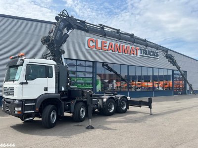 MAN TGA 41.363 8x4 Manual Full steel Hiab 80 Tonmeter laadkraan + Fly-Jib