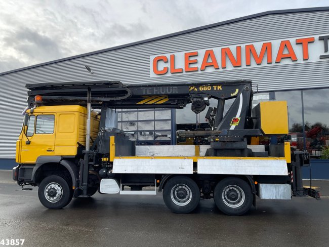 MAN  F2000 6x6 Full Steel Manual Palfinger 68 Tonmeter Dachdecker kran Just 54.133 km! (3)