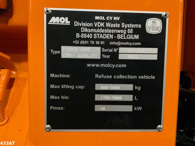 DAF  FAN CF 340 VDK 22m³ AE Weighing system (22)