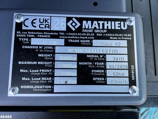 Mathieu  MC 210 Azura Flex Euro 6 with 3-rd brush (20)