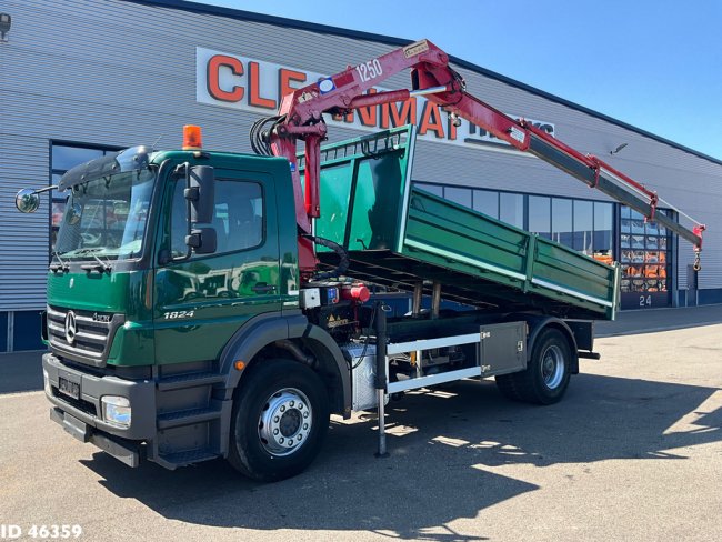 Mercedes-Benz  Axor 1824 Manual Full steel HMF 12 Tonmeter laadkraan (0)