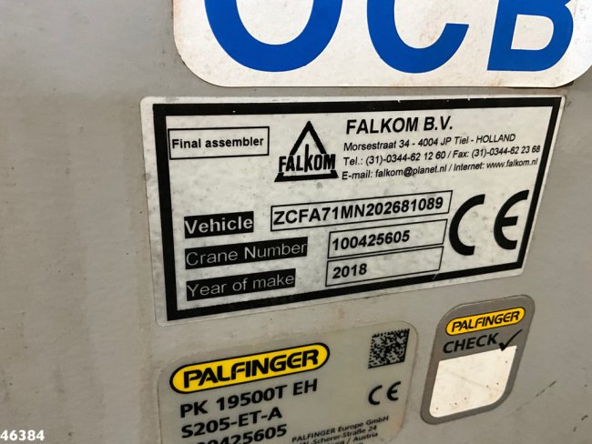 Iveco  Eurocargo ML160E32 Euro 6 Falkom Abschlepp + Palfinger 19 Tonmeter laadkraan (37)