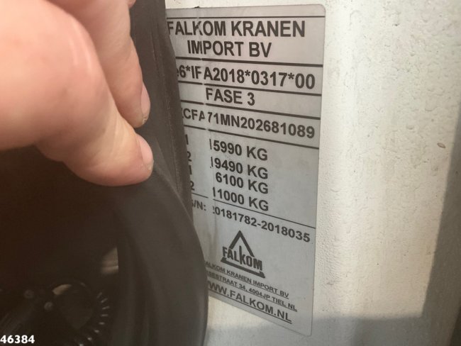 Iveco  Eurocargo ML160E32 Euro 6 Falkom Abschlepp + Palfinger 19 Tonmeter laadkraan (41)