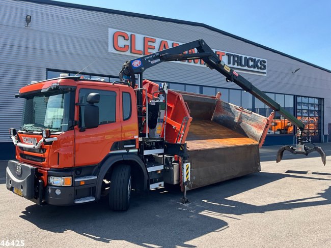 Scania  P 320 HMF 14 Tonmeter Z-kraan Just 227.472 km! (1)