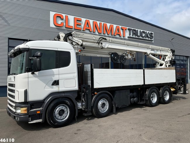 Scania  R 144 8x4 Retarder MKG 55 Tonmeter Dachdecker Kran (3)