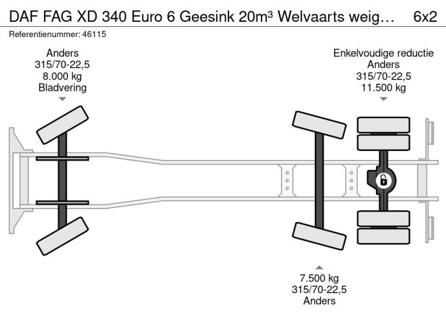 DAF  FAG XD 340 Euro 6 Geesink 20m³ Welvaarts weighing system (26)