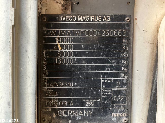 Iveco  Eurotech 190E35 Manual Full Steel Hiab 12 Tonmeter laadkraan (18)