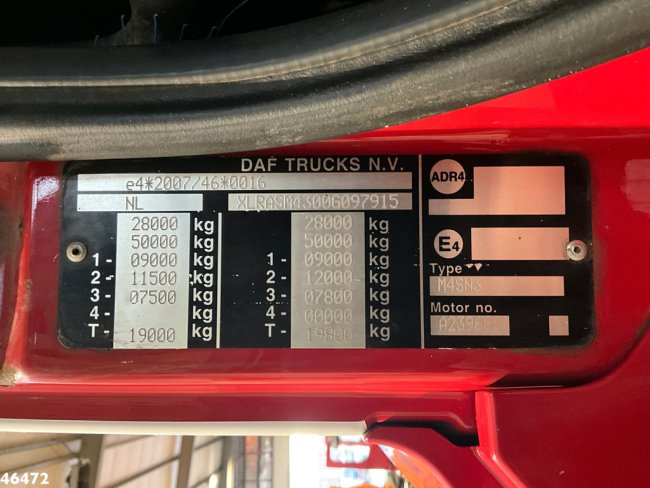 DAF  FAS CF 460 Euro 6 VDL 25 Ton haakarmsysteem (21)